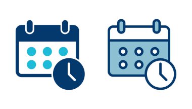 Takvim simgesi vektörü beyaz arkaplanda izole edildi. Takvim sembolü. Takvim vektör simgesi. Son teslim tarihi. Randevu. Süre