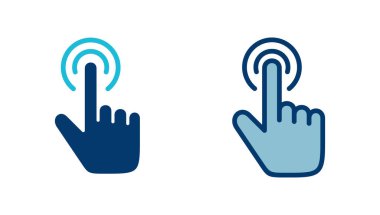 Beyaz arkaplanda elle tıklama simgesi vektörü izole edildi. işaret simgesi vektörü. el imleç simgesi vektörü