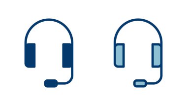 Kulaklık simgesi vektörü beyaz arkaplanda izole edildi. Kulaklık vektör simgesi. Ara bizi.