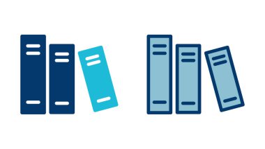 Kütüphane simgesi vektörü beyaz arkaplanda izole edildi. Kitap simgesi vektörü