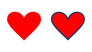 Kalp ikonu vektörü beyaz arkaplanda izole edildi. Kalp vektör simgesi. Simge vektörü gibi. Aşk