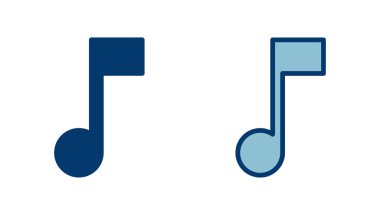 Müzik simgesi vektörü beyaz arkaplanda izole edilmiş, müzik vektörü simgesi, Melody, şarkı, not, ses, ses işareti