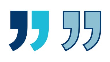 Beyaz arkaplanda izole edilmiş simge vektörü. Alıntı işareti simgesi. Tırnak işareti sembolü.