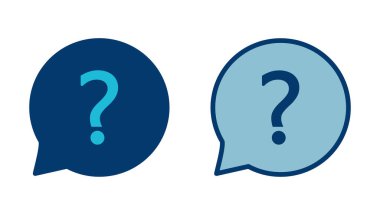 Soru Simgesi vektörü beyaz arkaplanda izole edildi. Soru işareti işareti. Yardım simgesi. Faq