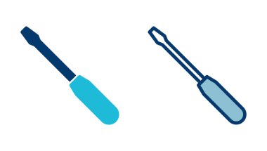 Beyaz arkaplanda izole edilmiş tornavida simgesi vektörü. Tornavida vektör simgesi