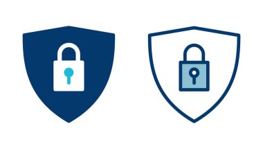 Güvenlik simgesi vektörü beyaz arkaplanda izole edildi. Koruma ikonu. Özel hayat. vpn