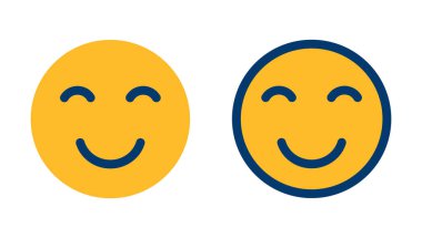 Beyaz arka planda izole edilmiş gülümse ikon vektörü. Gülümse vektör simgesi. Duygusal Simge vektörü. Emoji.