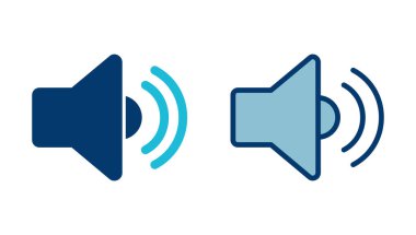 Beyaz arkaplanda izole edilmiş ikon vektörü. Cilt simgesi. Hoparlör ikon vektörü. Ses. Ses