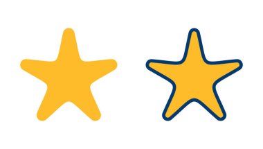 Yıldız Simgesi vektörü beyaz arkaplanda izole edildi. Yıldız vektör simgesi. Beğeni sembolü