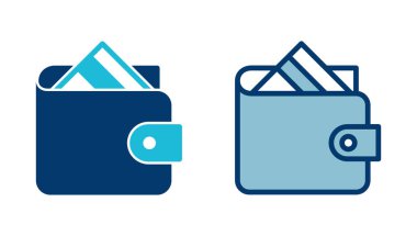 Cüzdan Simgesi vektörü beyaz arkaplanda izole edildi. para cüzdanı simgesi