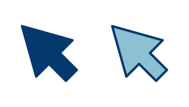 Beyaz arkaplanda simge vektörüne tıklayın. İmleç simgesi. Bilgisayar faresi imleç siyah ok simgelerine tıklayın. işaretleyici ok