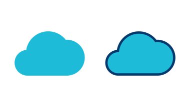 Beyaz arkaplanda bulut simgesi vektörü izole edildi. bulut hesaplama simgesi