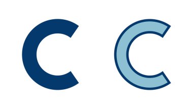 Telif hakkı simgesi vektörü beyaz arkaplanda izole edildi. telif hakkı sembolleri