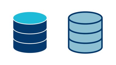 Veritabanı simgesi vektörü beyaz arkaplanda izole edildi. veritabanı vektörü simgesi