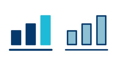 Büyüyen grafik simgesi vektörü beyaz arkaplanda izole ediliyor. Grafik simgesi. Grafik vektörü