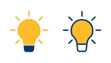 Lamba simgesi vektörü beyaz arkaplanda izole edildi. Ampul simgesi vektörü. Fikir vektör simgesi