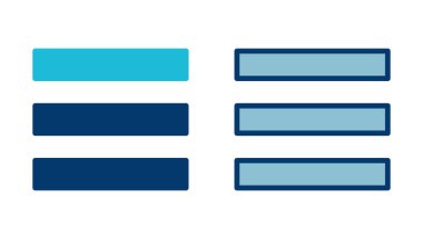 Menü Simgesi vektörü beyaz arkaplanda izole edildi. Web menü simgesi