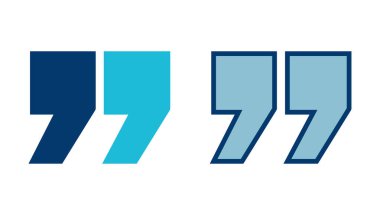 Beyaz arkaplanda izole edilmiş simge vektörü. Alıntı işareti simgesi. Tırnak işareti sembolü.