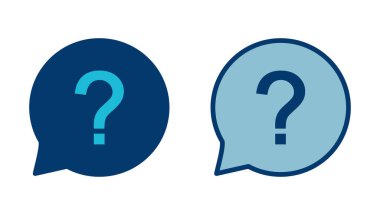 Soru Simgesi vektörü beyaz arkaplanda izole edildi. Soru işareti işareti. Yardım simgesi. Faq