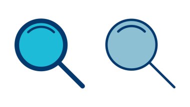 Beyaz arkaplanda izole edilmiş bir simge vektörü ara. Cam vektör simgesi. Büyüteç simgesini ara. Bul