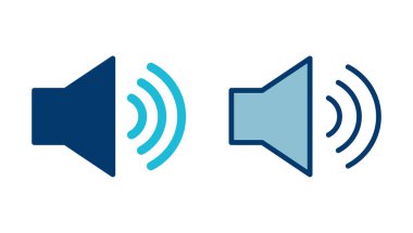 Beyaz arkaplanda izole edilmiş ikon vektörü. Cilt simgesi. Hoparlör ikon vektörü. Ses. Ses