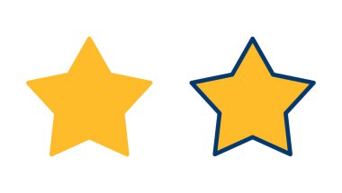 Yıldız Simgesi vektörü beyaz arkaplanda izole edildi. Yıldız vektör simgesi. Beğeni sembolü