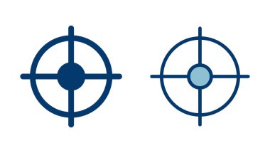 Hedef simge vektörü beyaz arkaplanda izole edildi. Hedef vektör simgesi. hedef simgesi. Pazarlama hedefi. Nişan al.