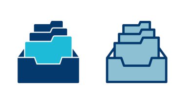 Dizin simgesi vektörünü beyaz arkaplanda izole et. klasörler vektör simgesi. Depolama simgesini arşivle.
