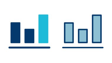 Büyüyen grafik simgesi vektörü beyaz arkaplanda izole ediliyor. Grafik simgesi. Grafik vektörü