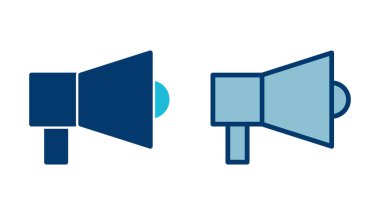 Beyaz arkaplanda izole edilmiş megafon simgesi vektörü. Hoparlör ikon vektörü. Cilt simgesi