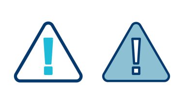 Ünlem tehlikesi işareti vektörü beyaz arkaplanda izole edildi. Dikkat çekme simgesi. Tehlike uyarısı işareti. Simge alarmı. Risk