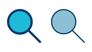 Beyaz arkaplanda izole edilmiş bir simge vektörü ara. Cam vektör simgesi. Büyüteç simgesini ara. Bul