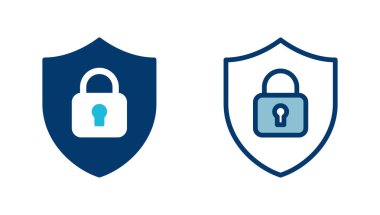 Güvenlik simgesi vektörü beyaz arkaplanda izole edildi. Koruma ikonu. Özel hayat. vpn