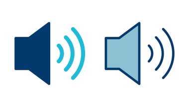 Beyaz arkaplanda izole edilmiş ikon vektörü. Cilt simgesi. Hoparlör ikon vektörü. Ses. Ses