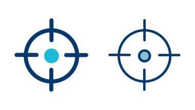 Hedef simge vektörü beyaz arkaplanda izole edildi. Hedef vektör simgesi. hedef simgesi. Pazarlama hedefi. Nişan al.