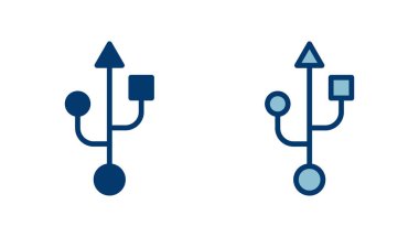 Beyaz arkaplanda izole edilmiş Usb simgesi vektörü. Flash disk simgesi vektörü