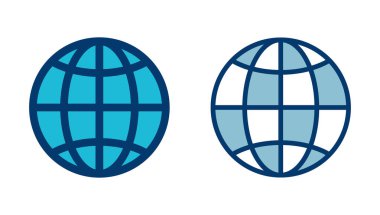 Web simgesi vektörü beyaz arkaplanda izole edildi. Web sitesi vektör simgesi. İnternet dünya vektörü