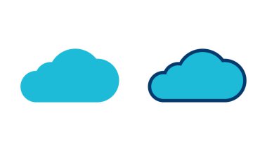 Beyaz arkaplanda bulut simgesi vektörü izole edildi. bulut hesaplama simgesi