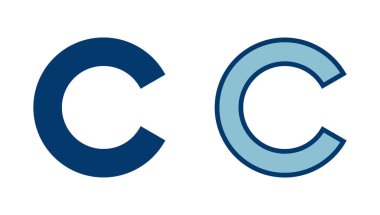 Telif hakkı simgesi vektörü beyaz arkaplanda izole edildi. telif hakkı sembolleri