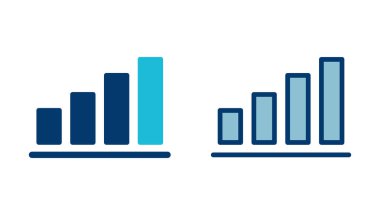 Büyüyen grafik simgesi vektörü beyaz arkaplanda izole ediliyor. Grafik simgesi. Grafik vektörü