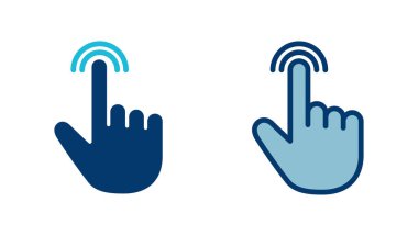 Beyaz arkaplanda elle tıklama simgesi vektörü izole edildi. işaret simgesi vektörü. el imleç simgesi vektörü