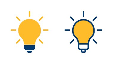 Lamba simgesi vektörü beyaz arkaplanda izole edildi. Ampul simgesi vektörü. Fikir vektör simgesi