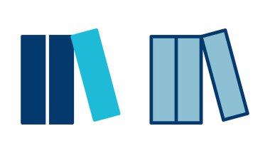 Kütüphane simgesi vektörü beyaz arkaplanda izole edildi. Kitap simgesi vektörü