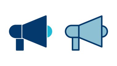 Beyaz arkaplanda izole edilmiş megafon simgesi vektörü. Hoparlör ikon vektörü. Cilt simgesi