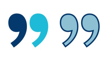 Beyaz arkaplanda izole edilmiş simge vektörü. Alıntı işareti simgesi. Tırnak işareti sembolü.