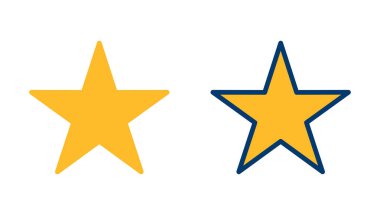 Yıldız Simgesi vektörü beyaz arkaplanda izole edildi. Yıldız vektör simgesi. Beğeni sembolü