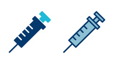 Şırınga ikonu vektörü beyaz arkaplanda izole edildi. enjeksiyon simgesi