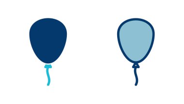 Beyaz arkaplanda izole edilmiş balon simgesi vektörü. Parti balonu süsleme doğum günü vektörü. Balon vektör simgesi