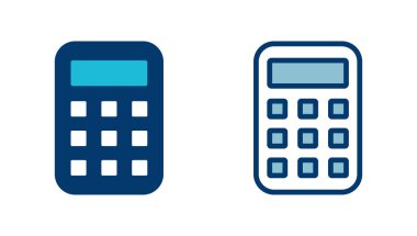 Hesaplayıcı simge vektörü beyaz arkaplanda izole edildi. Hesap makinesi vektör simgesi. Hesap simgesi