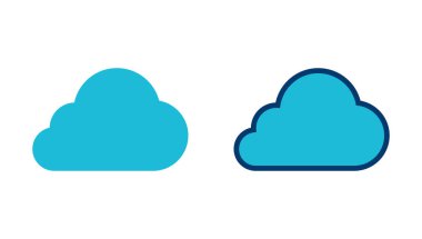 Beyaz arkaplanda bulut simgesi vektörü izole edildi. bulut hesaplama simgesi